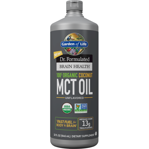 Dr. Formulated Brain Health Organic Coconut MCT Oil Garden of Life G22238