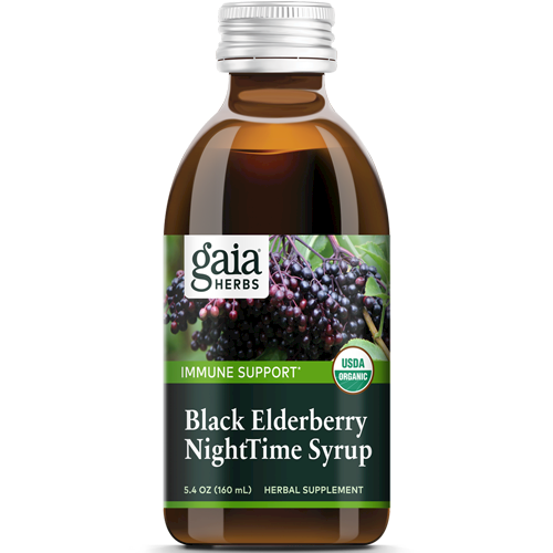 Black Elderberry Nighttime Syrup 5.4 oz Gaia Herbs C085P4