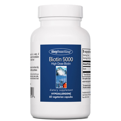 Biotin 5000 mcg 60 vegcaps Allergy Research Group BIOTI