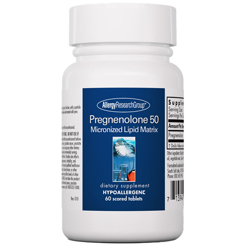 Pregnenolone 50 mg 60 tabs Allergy Research Group PREG10