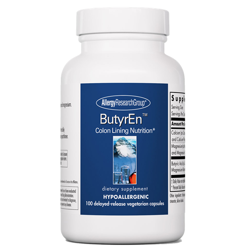 ButyrEn 100 delayed-release vegcaps Allergy Research Group BUTYR