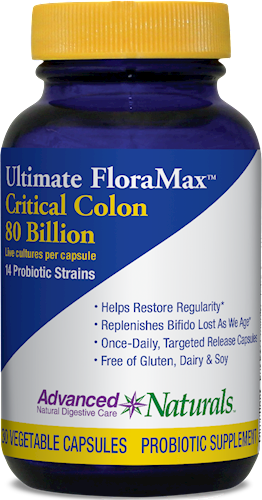Ult FloraMax Crit Colon 80 bill 30 vcaps Advanced Naturals A16704