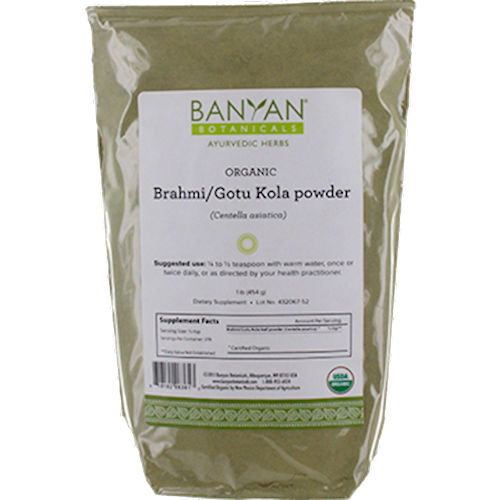 Brahmi/Gotu Kola Leaf Pwdr Organic 1 lb Banyan Botanicals BRAH2