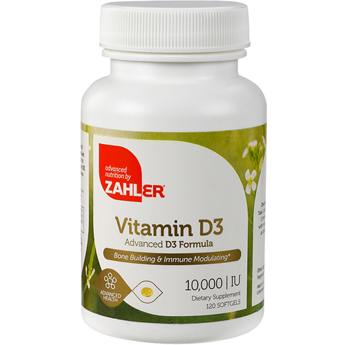 Vitamin D 10,000 IU 120 softgels Advanced Nutrition by Zahler Z00448