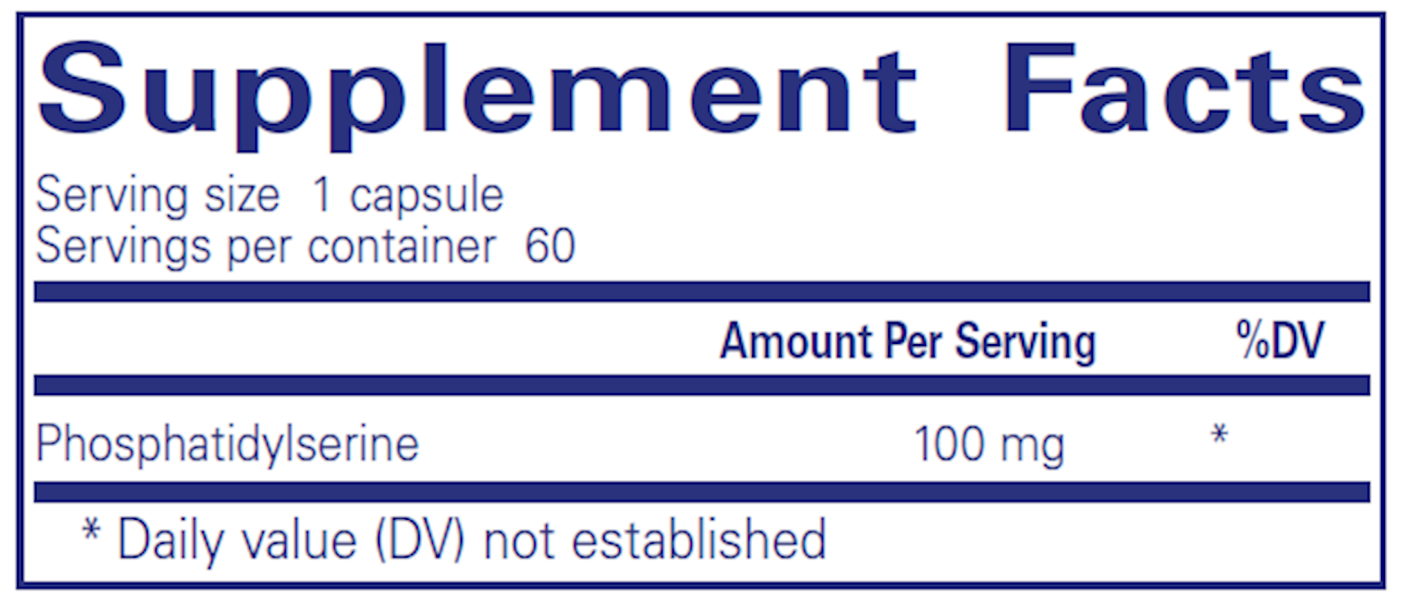 Supplement facts for