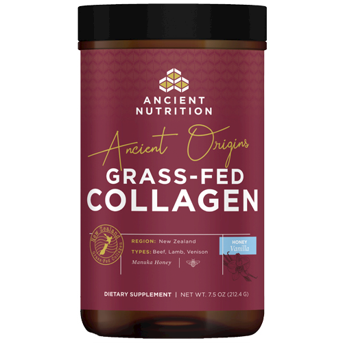 Grass-Fed Collagen Honey Vanilla 18 serv Ancient Nutrition DA4909