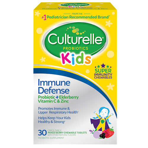 Culturelle Kids Immune Defense + Elderberry Probiotic Chewable i-health A01201