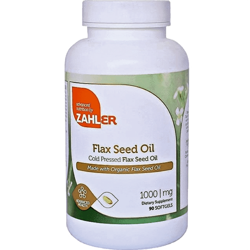 Flax Seed Oil 1000 mg 90 softgels Advanced Nutrition by Zahler Z80358