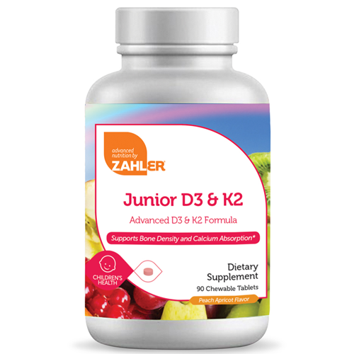 Junior D3 & K2 90 chew tabs Advanced Nutrition by Zahler Z8228