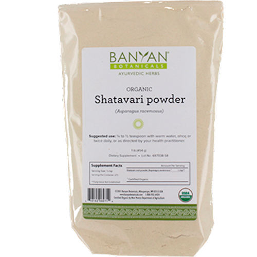Shatavari Root Powder, Organic 1 lb Banyan Botanicals SHAT9