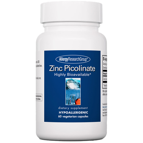 Zinc Picolinate 25 mg 60 caps  Allergy Research Group ZIN12