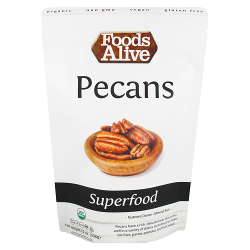 Organic Pecans Foods Alive F80449