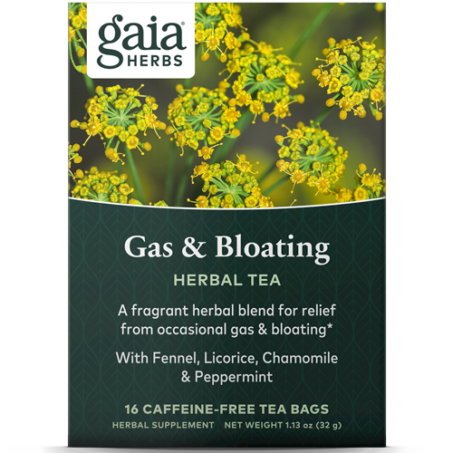 Gas and Bloating Herbal Tea 16 bags Gaia Herbs G18020