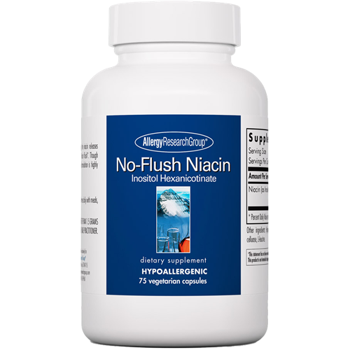 NoFlush Niacin 430 mg 75 caps Allergy Research Group NIANO