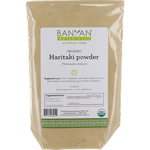 Haritaki Fruit Powder, Organic 1 lb Banyan Botanicals HARI2