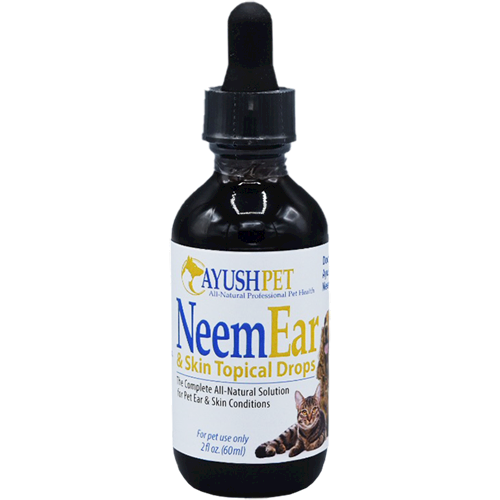 Pet Neem Ear & Skin Drops 2 fl oz Ayush Herbs AY1975