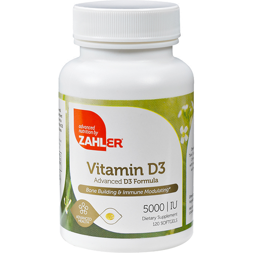 Vitamin D3 5000 IU 120 softgels Advanced Nutrition by Zahler Z00424