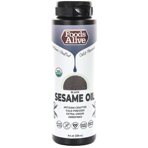 Black Sesame Seed Oil Organic 8 fl oz Foods Alive FAL966