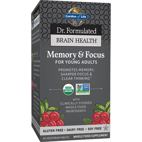 Dr. Formulated Brain Health Memory & Focus for Young Adults Garden of Life G21279