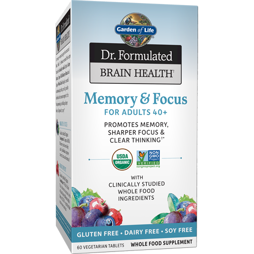 Dr. Formulated Brain Health Memory & Focus for Adults 40+ Garden of Life G20718