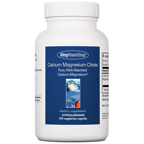 Calcium Magnesium Citrate 100 caps Allergy Research Group CMCI2