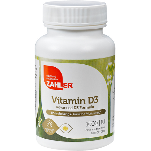Vitamin D3 1000 IU 120 softgels Advanced Nutrition by Zahler Z80549