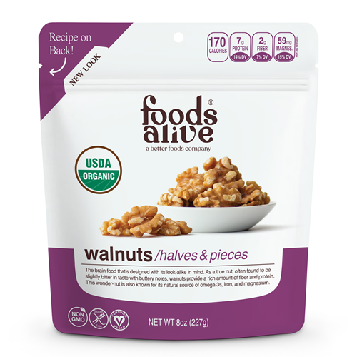 Organic Walnuts 10 oz Foods Alive F80418