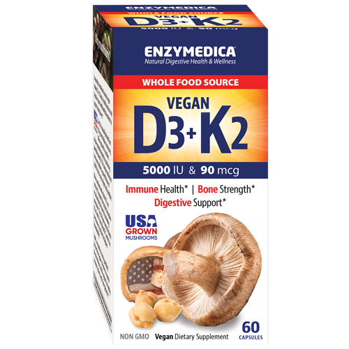 Vegan Vitamin D3+K2 Enzymedica E22038