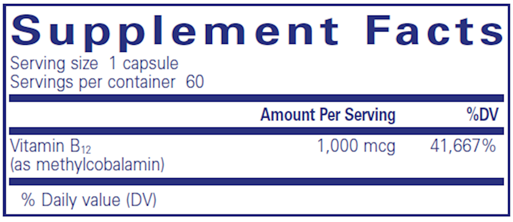 Supplement facts for