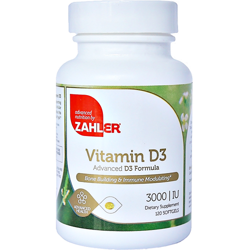 Vitamin D3 3000 IU 120  softgels Advanced Nutrition by Zahler Z00387