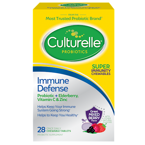Culturelle Adult Immune Defense + Elderberry Probiotic Chewable i-health A01225