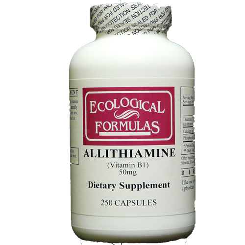 Allithiamine (Vitamin B1) 50 mg 60 caps Ecological Formulas ALLI2
