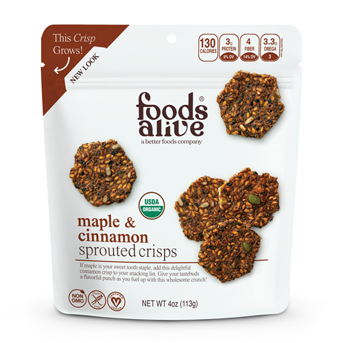 Maple Cinnamon Snack Crackers 4 oz Foods Alive F1072