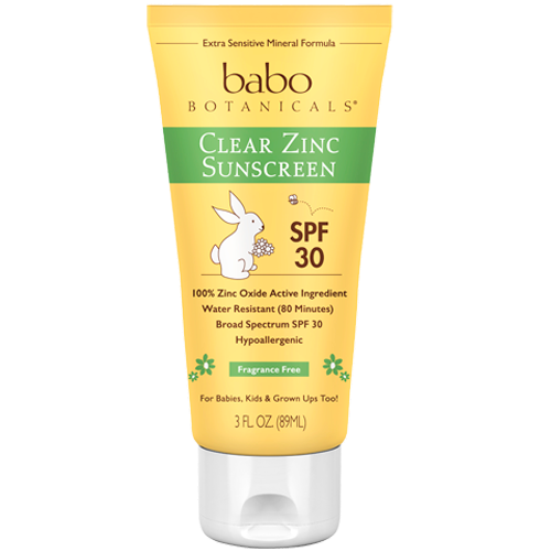 Clear Zinc Sunscreen Unscented 3 oz Babo Botanicals B82910