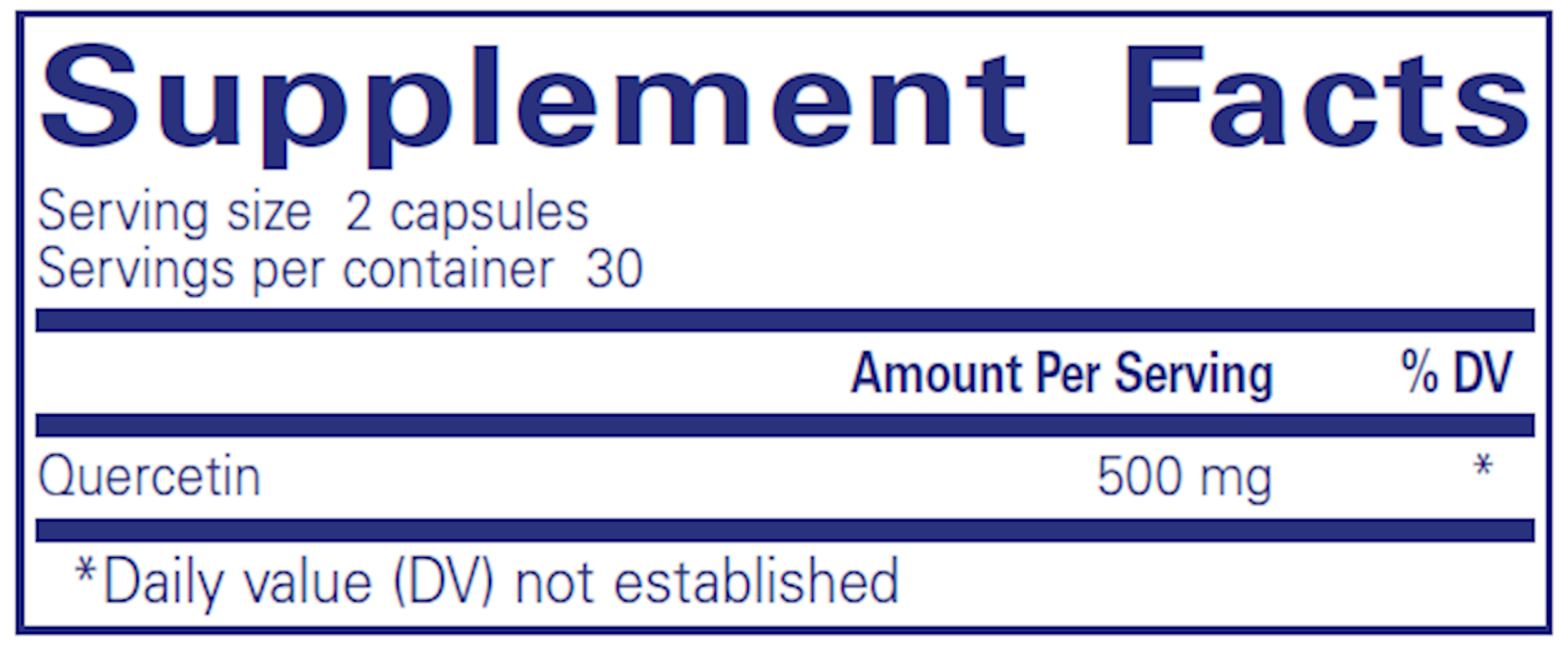 Supplement facts for