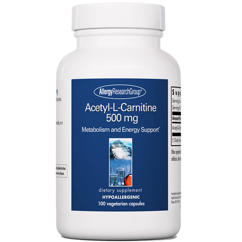 Acetyl-L-Carnitine 500 mg 100 caps Allergy Research Group ACETY