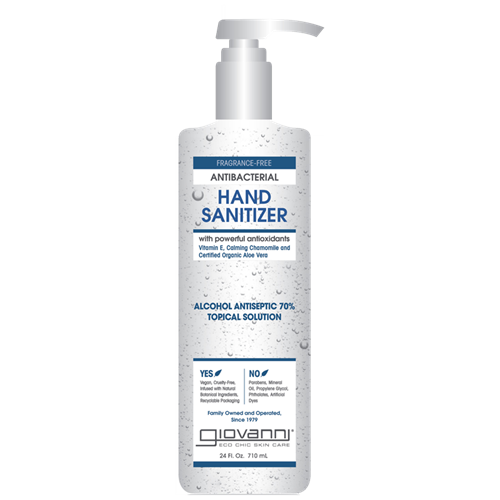 Fragrance-Free Antibacterial Hand Sanitizer Giovanni Cosmetics G18704
