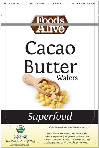 Organic Cacao Butter Wafers Foods Alive F80800
