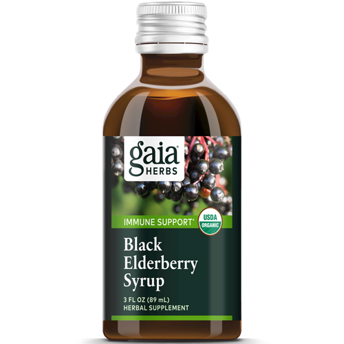 Black Elderberry Syrup 3 fl oz Gaia Herbs C07003