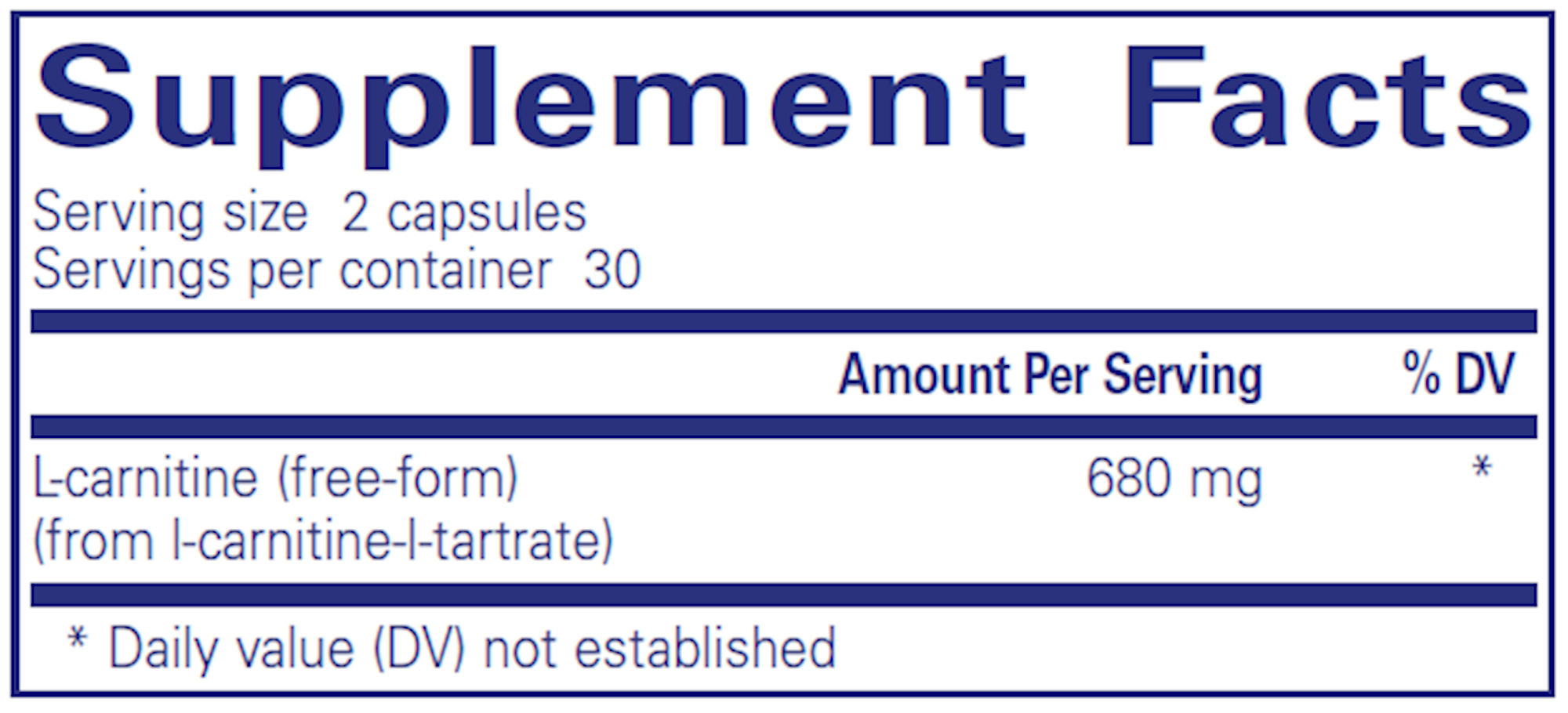 Supplement facts for