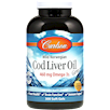 Wild Norwegian Cod Liver Oil Lightly Lemon Carlson Labs COD30