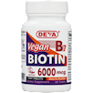 Vegan Biotin  6000 mcg Deva Nutrition LLC D00508