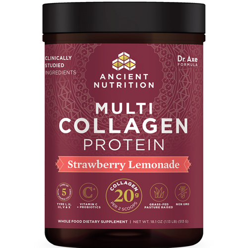 Multi Collagen Protein Straw-Lem 45 serv Ancient Nutrition DA6412