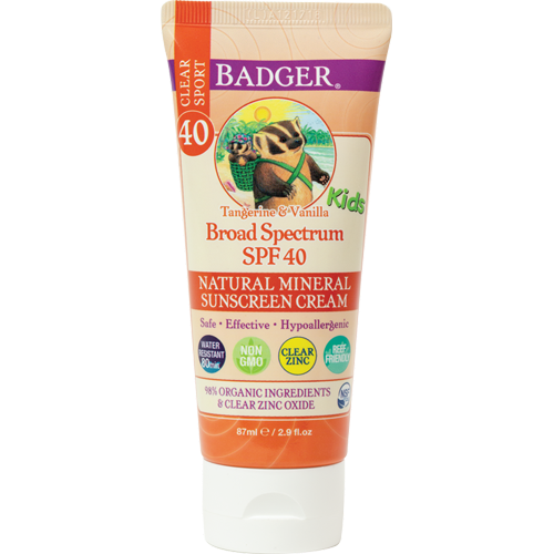SPF 40 Kids Clear Zinc Sunscreen 2.9 oz Badger B71175