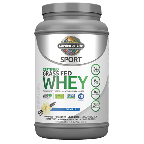 Organic Whey Protein Vanilla - Grass Fed Garden of Life Sport G20630