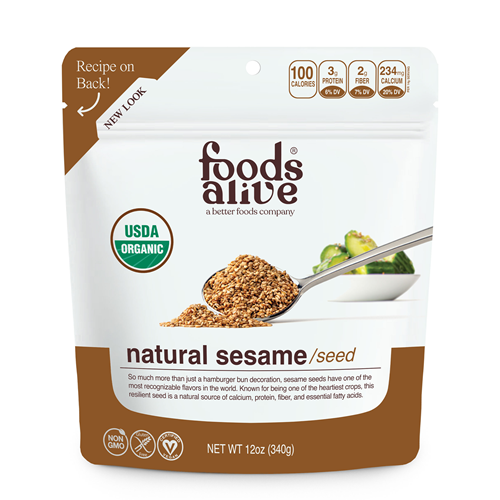 Organic Natural Sesame Seeds 12 serv Foods Alive F00904