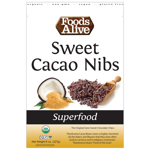 Organic Sweet Cacao Nibs Foods Alive F8047