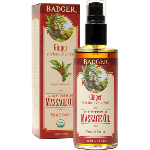 Deep Tissue Massage Oil w/Ginger 4 fl oz Badger B00512