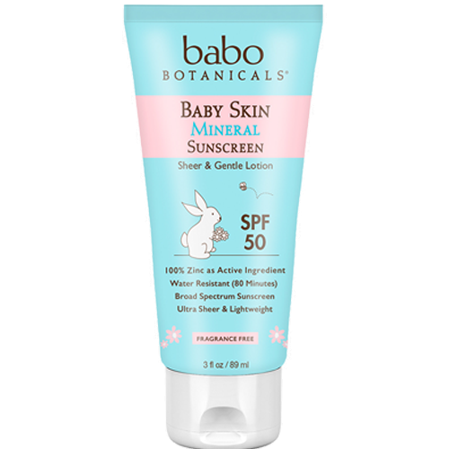 SPF 50 Baby Skin Min Sun Lotion 3 fl oz Babo Botanicals B10717
