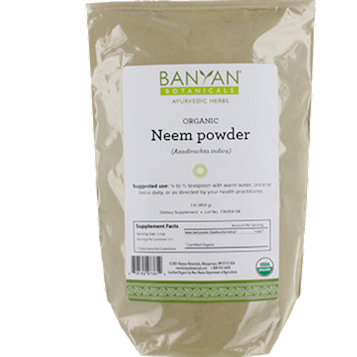 Neem Leaf Powder (Organic) 1 lb Banyan Botanicals NEEM9